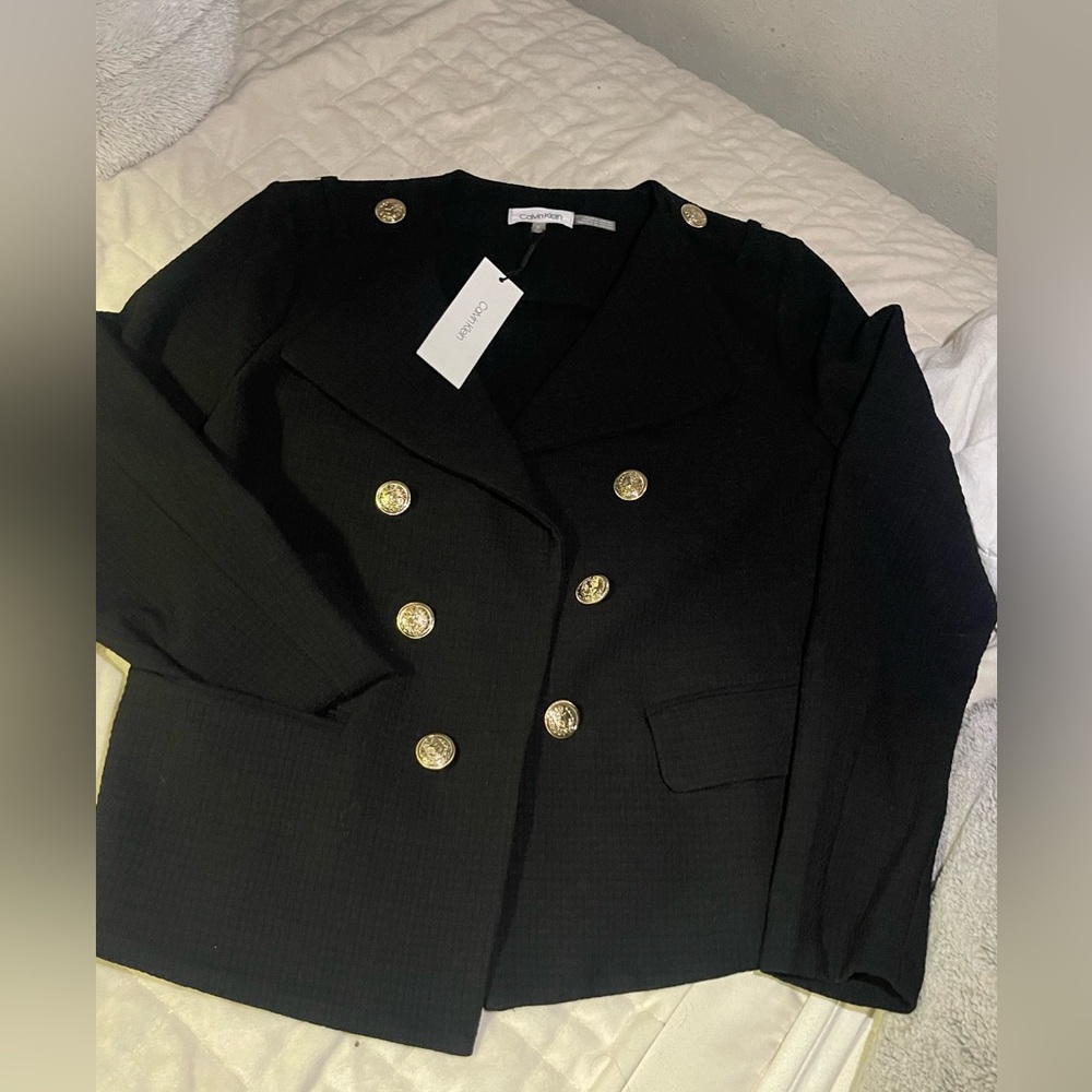 Black blazer with gold buttons brand new with tag